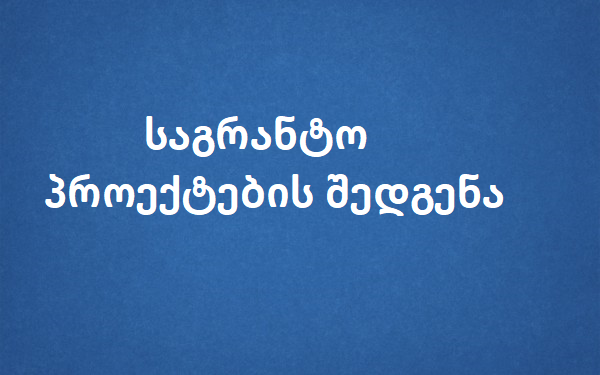 საგრანტო პროექტებში მონაწილეობის ხელშეწყობა